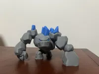 Colored Sneeky Golem and eyes, Easy remove supports 0.27