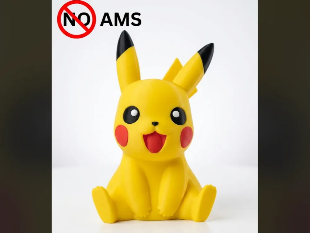 Accesorio para impresora 3D: Pikachu - no ams. Referencia del modelo original.