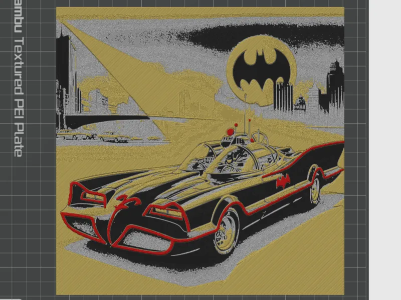 Batmobile 1960's HueForge