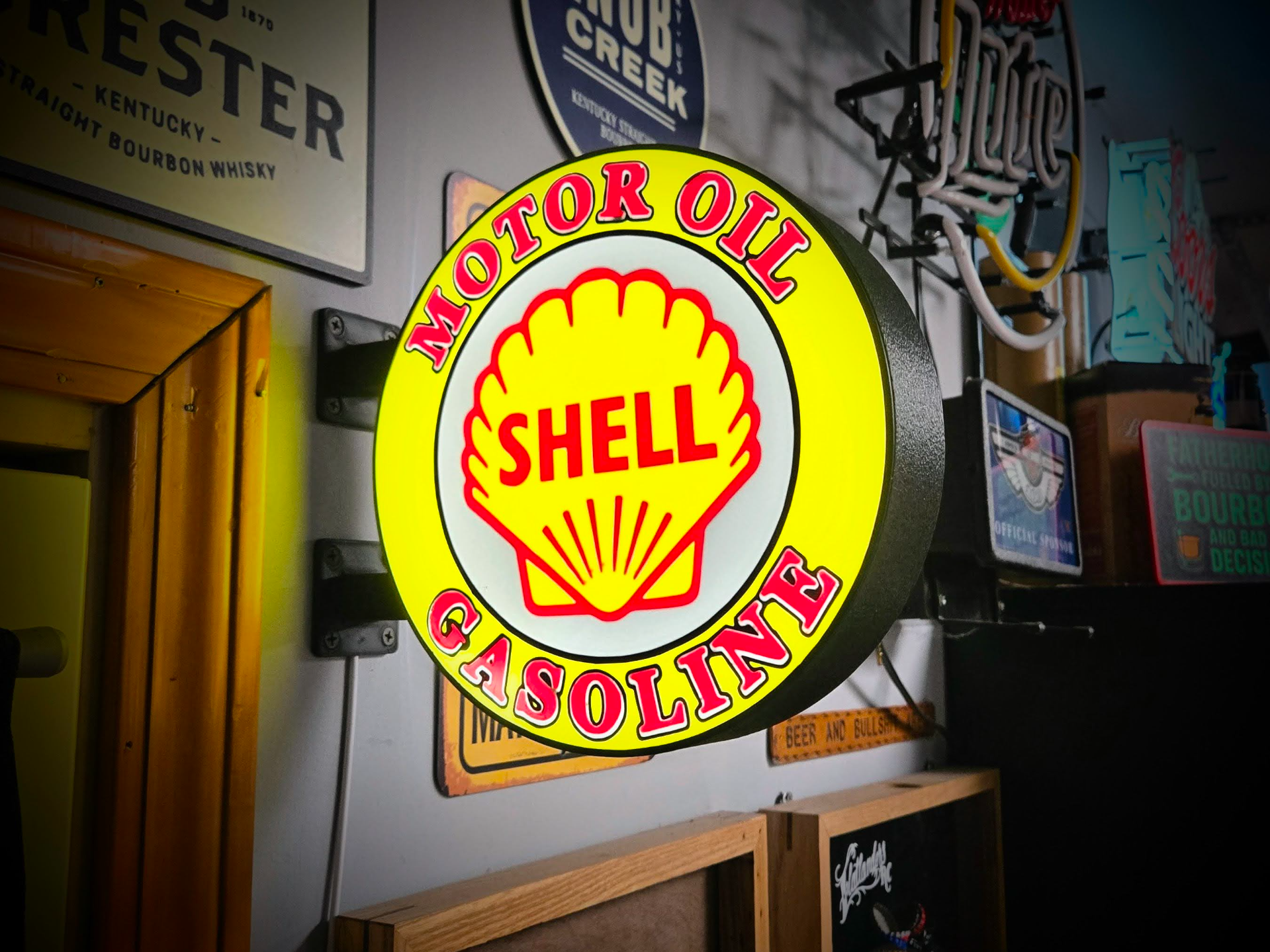 SHELL STATION - 2-Sided Gas Station Lightbox Sign