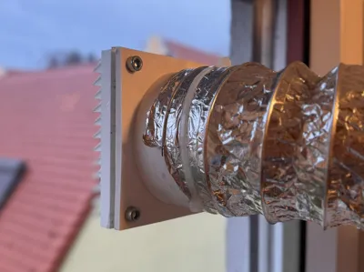 Universal 100mm Window Outlet with Rain Protection