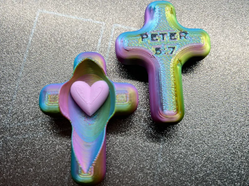 Worry cross 1 Peter and cross with editable text