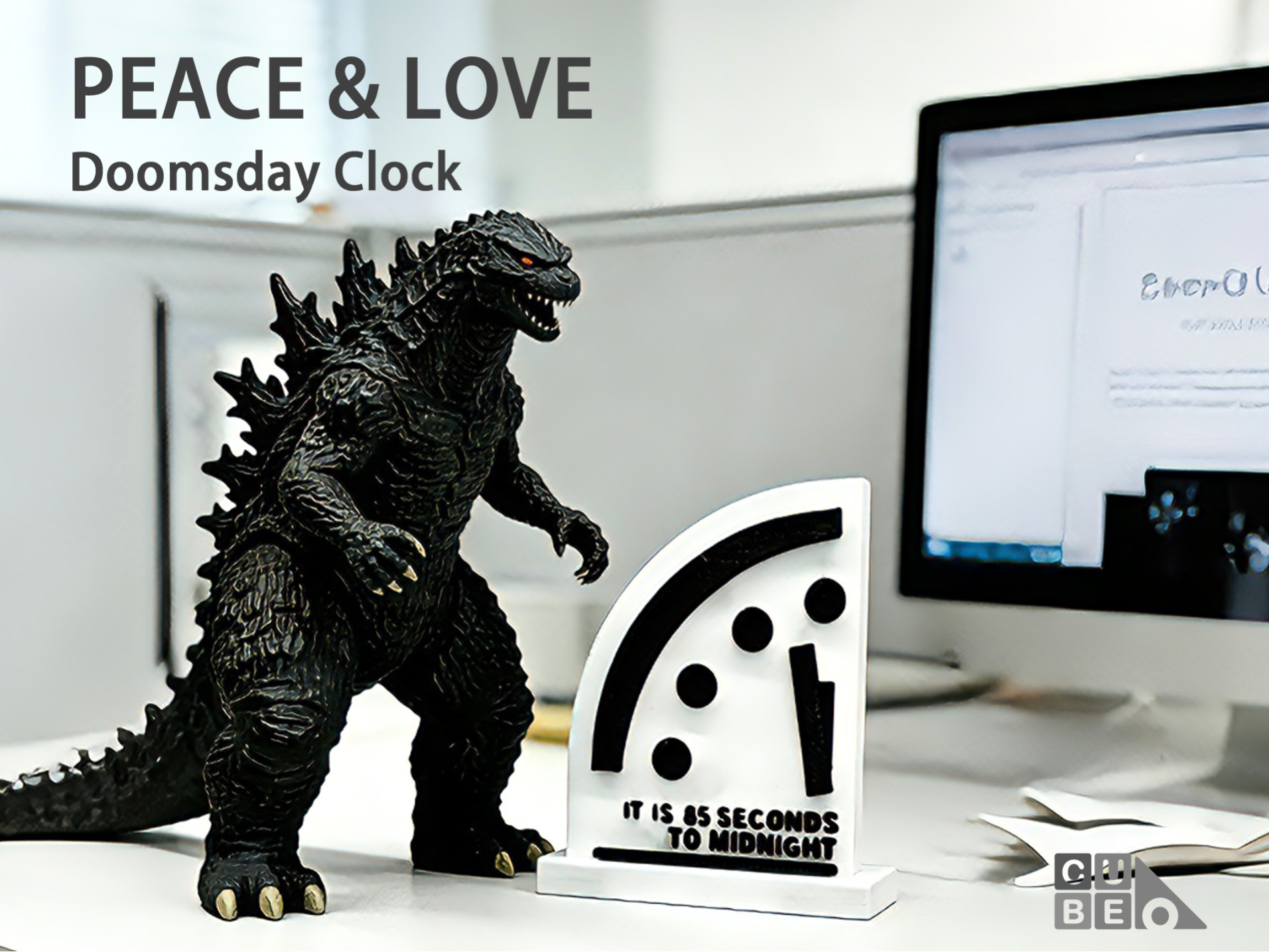 CUBEUNi-Doomsday Clock 2026 refrigerator magnet