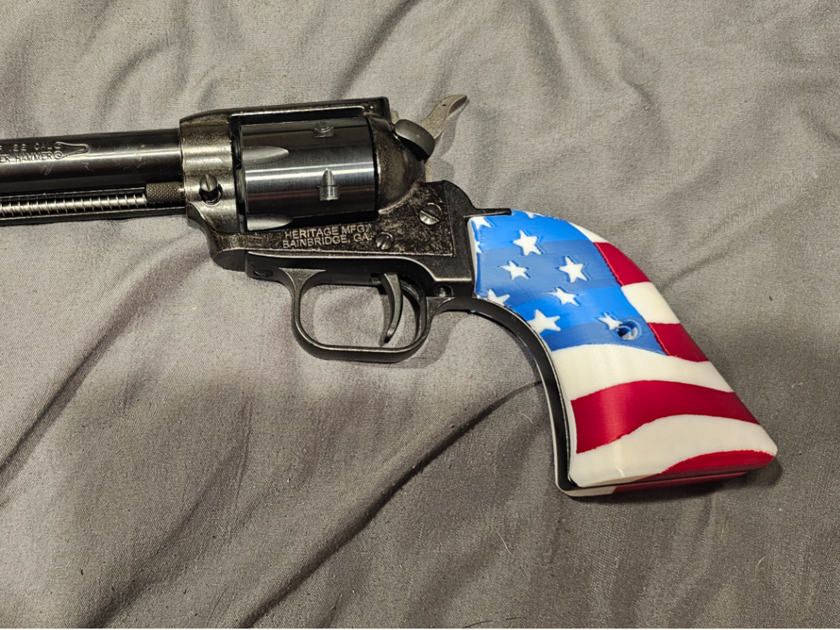 heritage rough rider american flag grips 