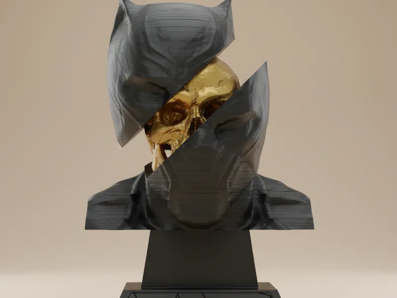 Split Head 3D Model – Black Phanter – n.05