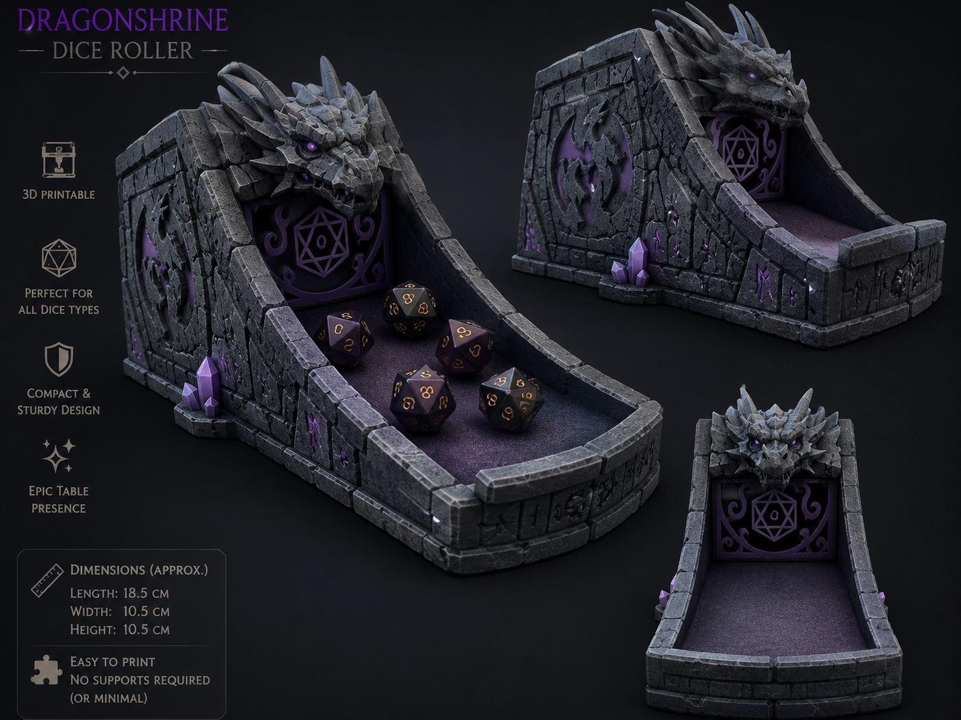 Dragonshrine dice roller - print in place
