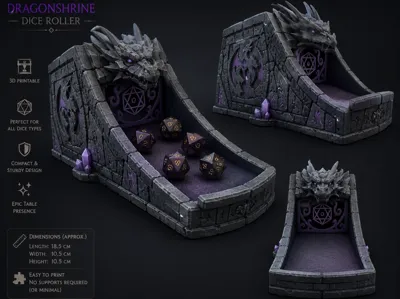 Dragonshrine dice roller - print in place
