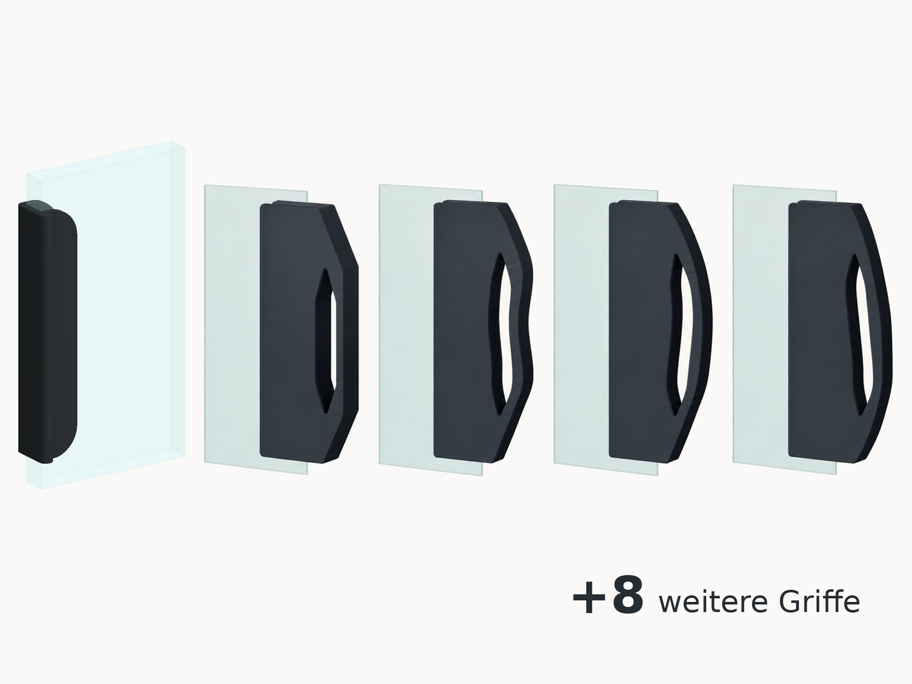 Glasschiebewand Türgriff Kollektion 3D model