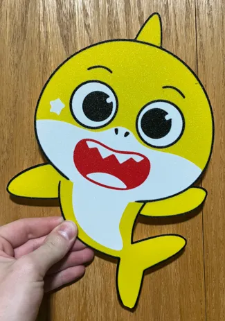 baby shark wall hanger decoration