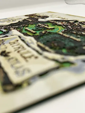 Cuadro decorativo en 3D: Ocarina of Time World Map HueForge — vista de referencia 5