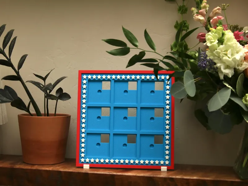 50 mm magnet picture frame 4th of July stars 
