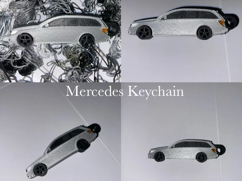 Mercedes W204 keychain multicolor