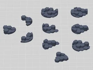 Basalt basing bits and base toppers