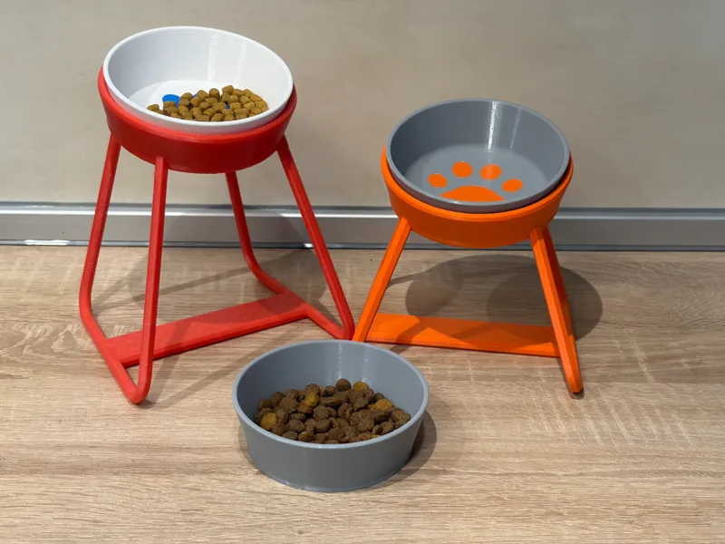 Ergonomic Elevated Cat Plate Stands