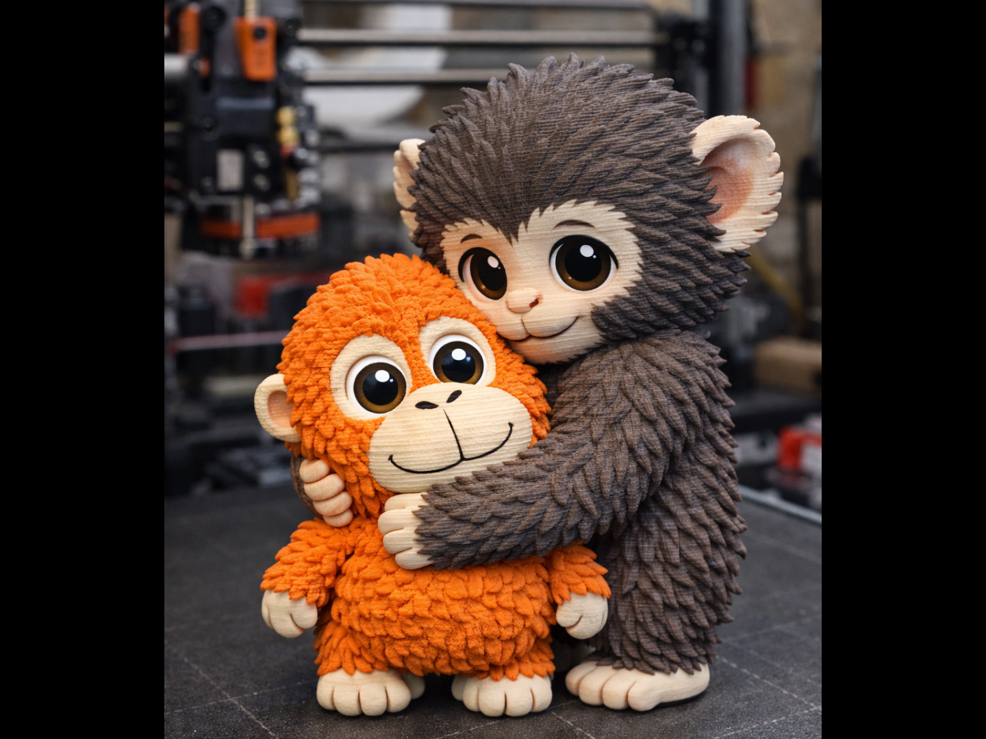 Punch Monkey with toy Sculpture