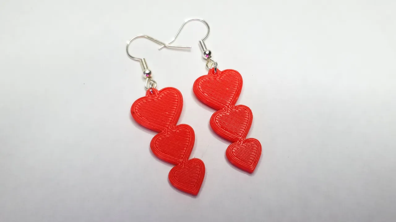 Triple Heart Earrings - 2 Variations view 4