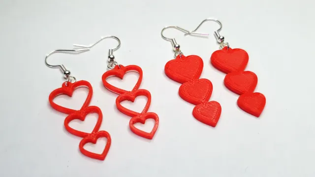 Triple Heart Earrings - 2 Variations