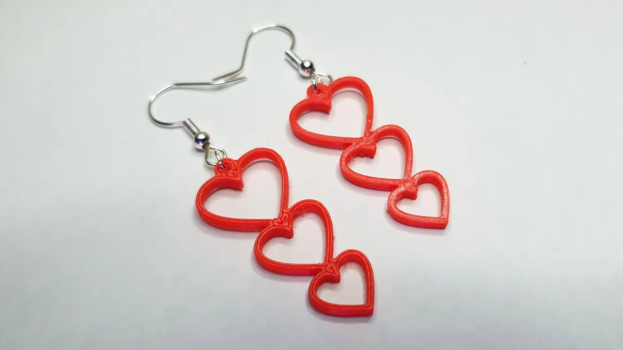 Triple Heart Earrings - 2 Variations view 2
