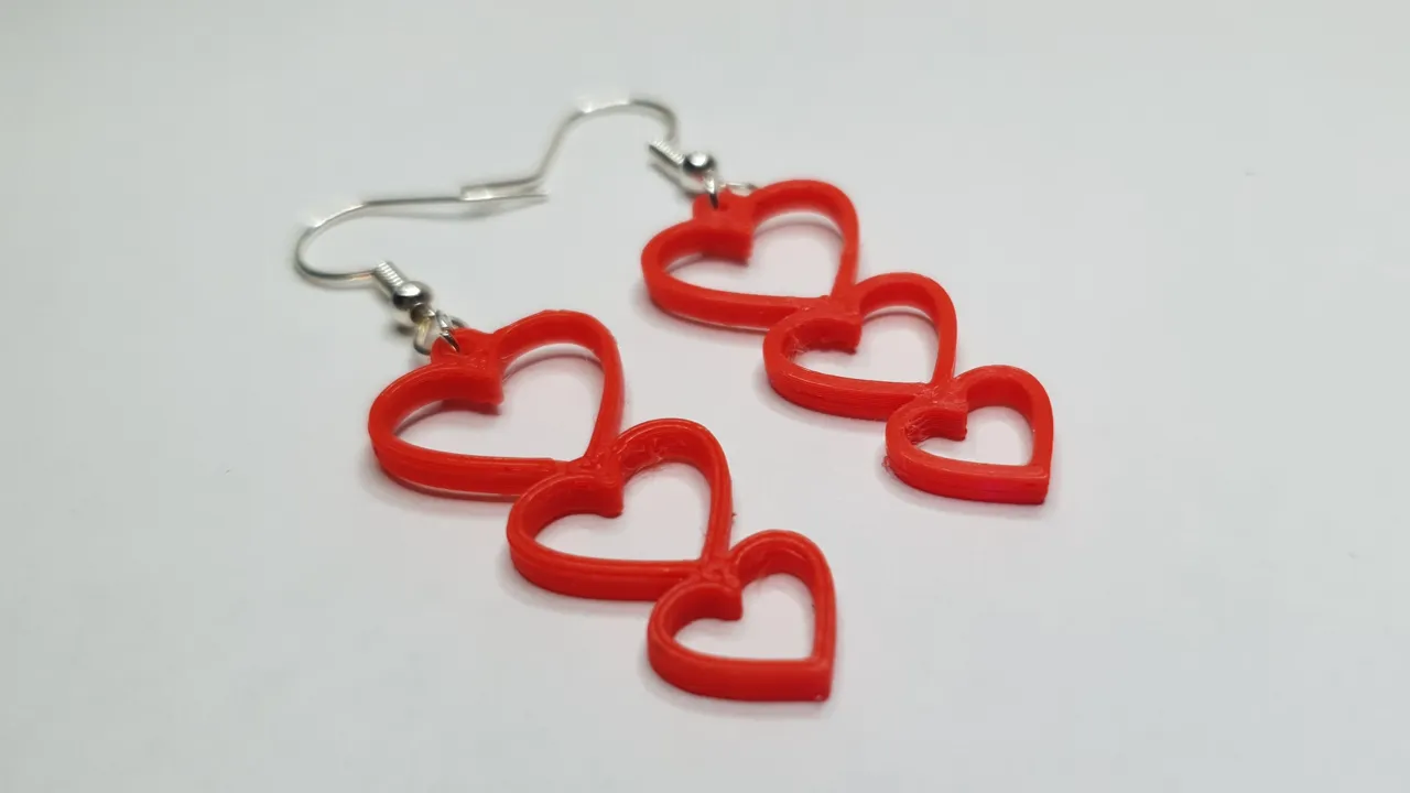 Triple Heart Earrings - 2 Variations view 3