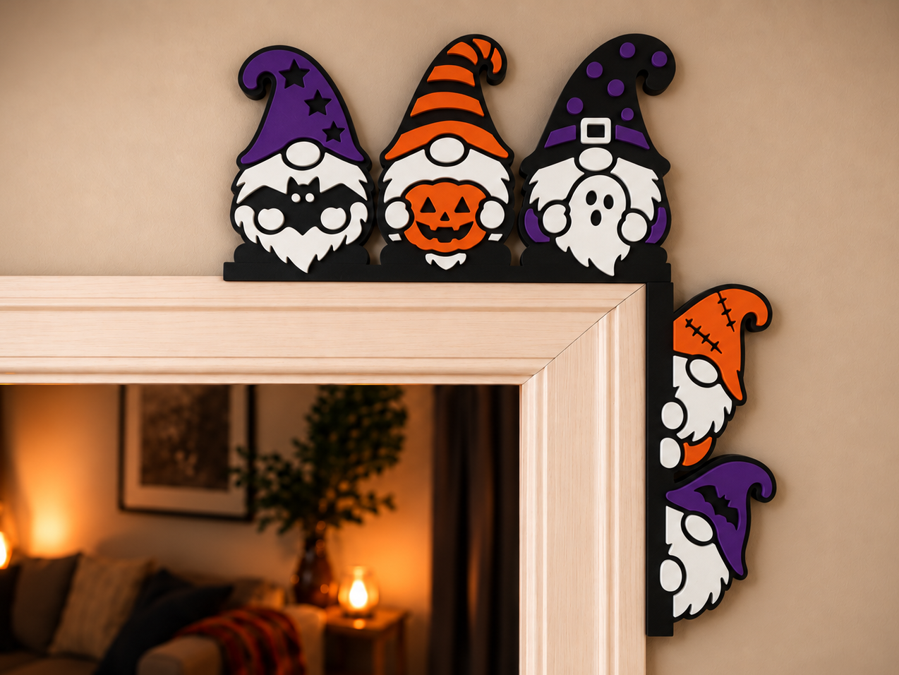 Gnome Halloween Door/Frame Corner Decor - 1