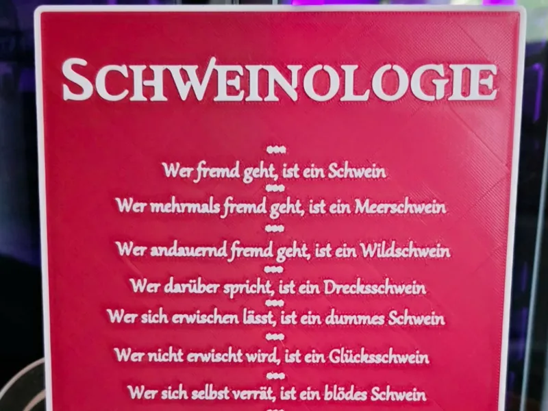 Schweinologie Schild