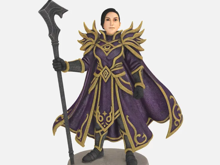 Halberd  wielding person in robes (Frulam Mondath)