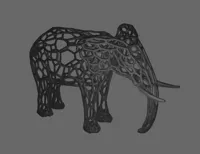 Éléphant voronoï ajouré — photo 1