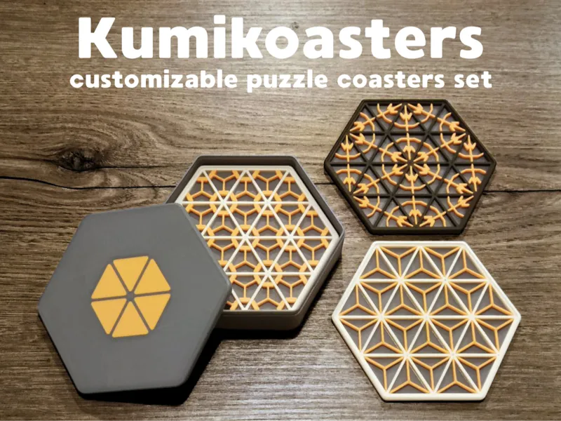 Kumikoasters – DIY Puzzle Coaster Set