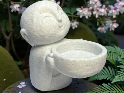 Peaceful Zen Monk Candle Holder