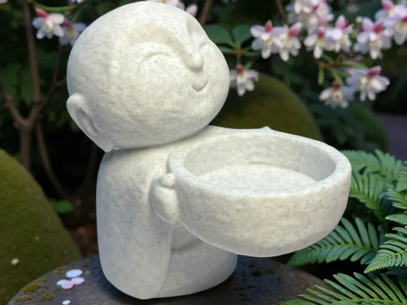 Peaceful Zen Monk Candle Holder