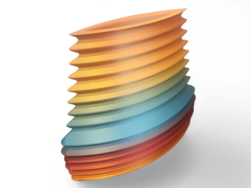 Simple Ribbed Vase