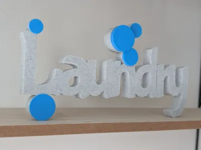 Laundry Bubble Sign