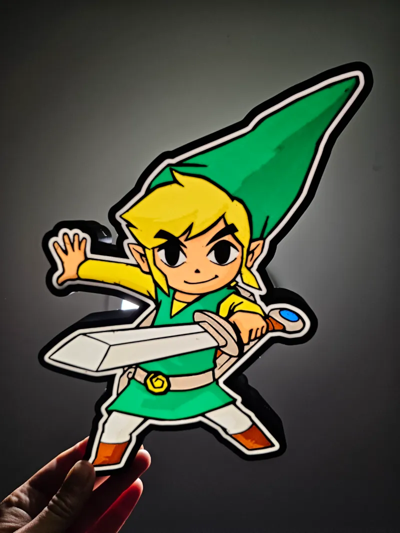 Zelda Link Light Box Sign
