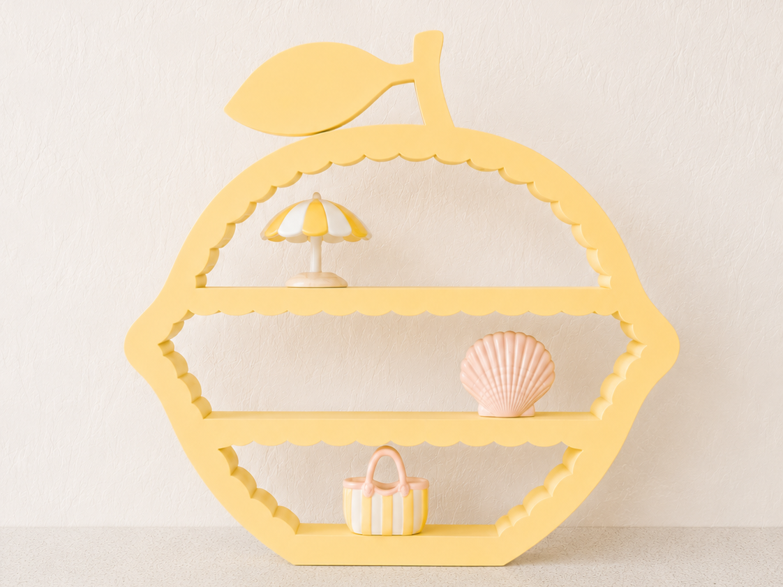 Lemon Shelf Decor | Summer Display Shelf