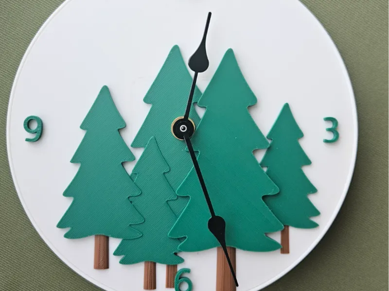 Chrismas Clock - forest