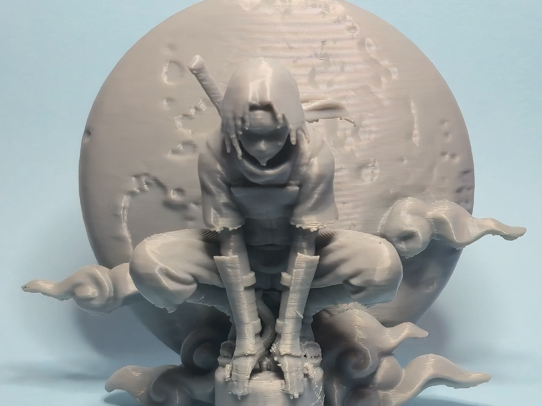 Naruto crouching infront of a moon - Anime
