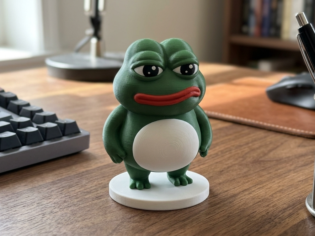 Smug Pepe the Frog - Meme Desk Statue & Figurine