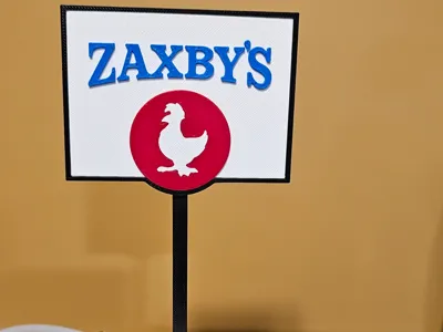Zaxbys Road Sign