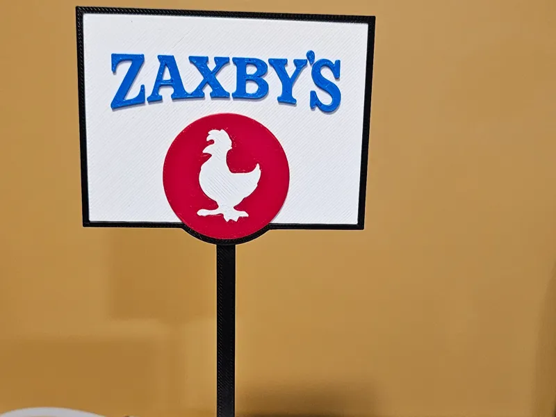 Zaxbys Road Sign