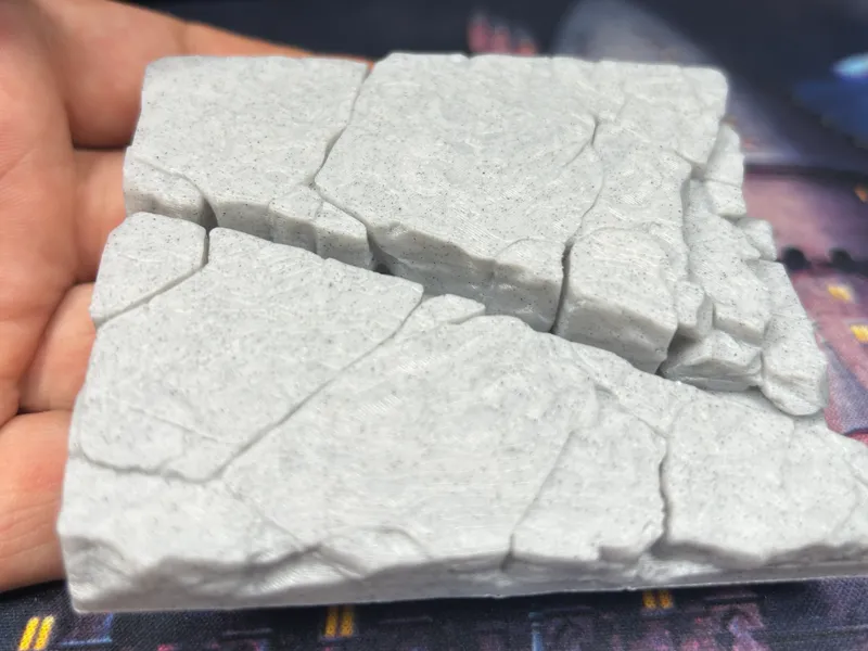 Cracked stone pedestal