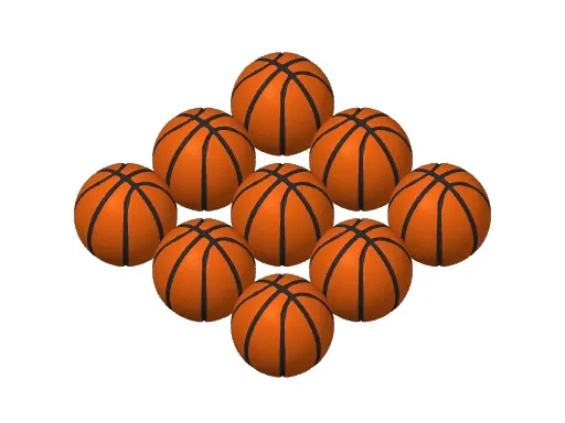 Painted Mini Basketballs for Tabletop Basketball