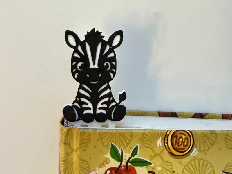 Lesezeichen niedliches Zebra