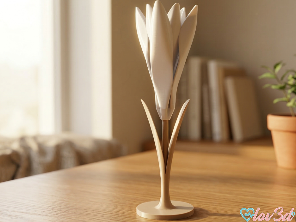 Minimalist Tulip Flower & Decorative Stand