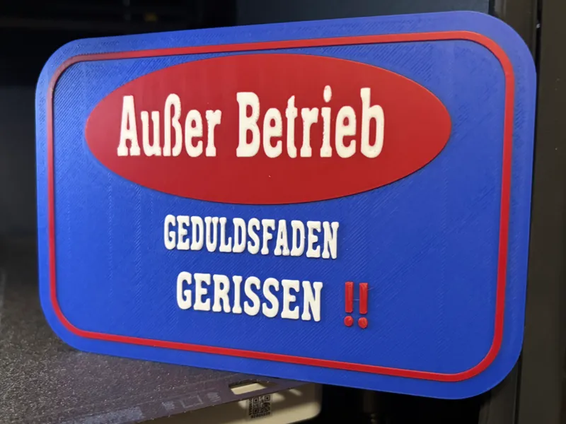 Lustiges Schild Außer Betrieb