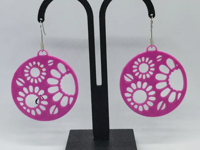 Pendientes Orquídeas Abstractas