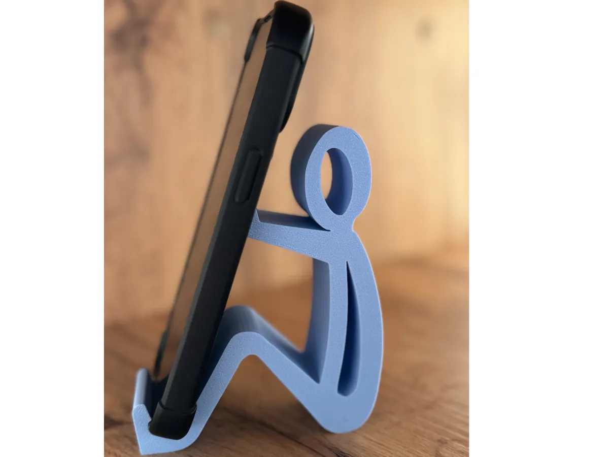 Support téléphone silhouette assise