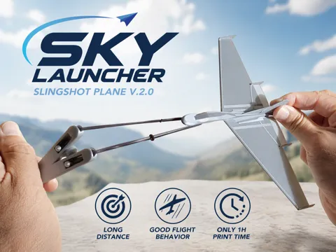 Letrero o emblema decorativo: Sky Launcher — referencia de MakerWorld