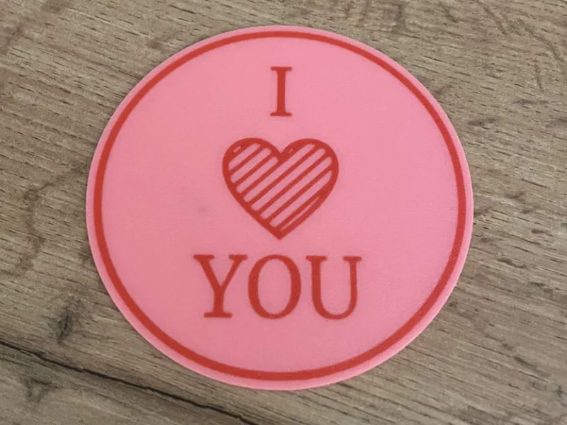 I Love You  Cup Coaster