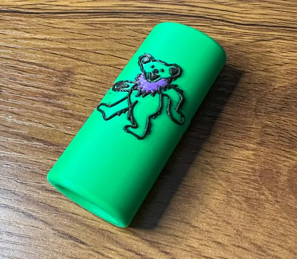Grateful Dead Bear Lighter Cover (Green)