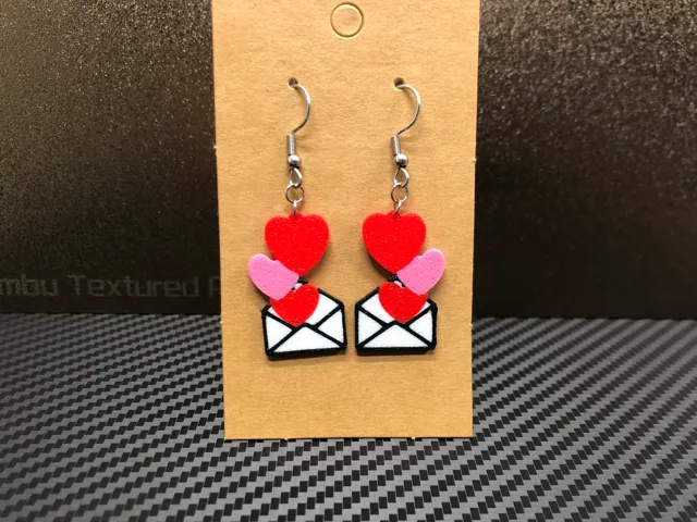 Letter full of love earrings, AMS, 0,4 mm nozzle
